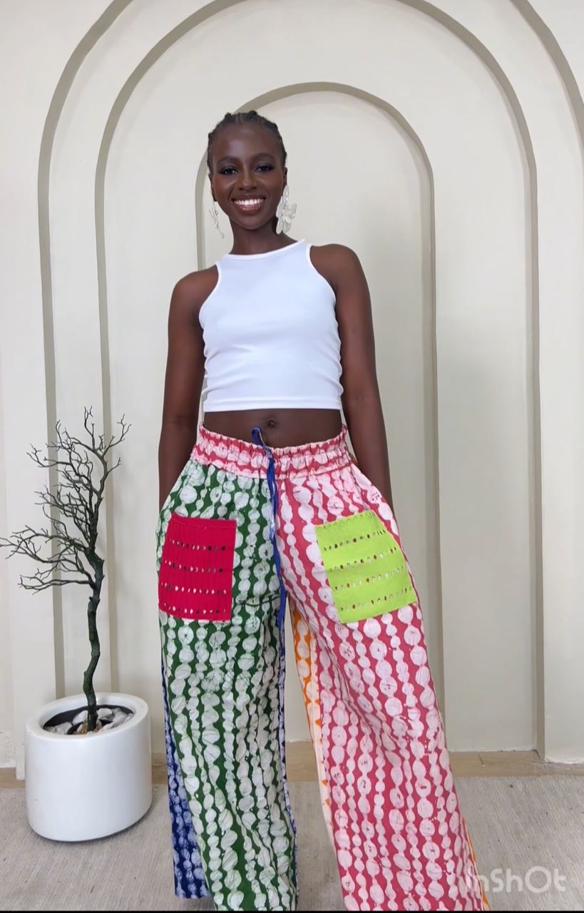 Adire Pants- Front Pockets