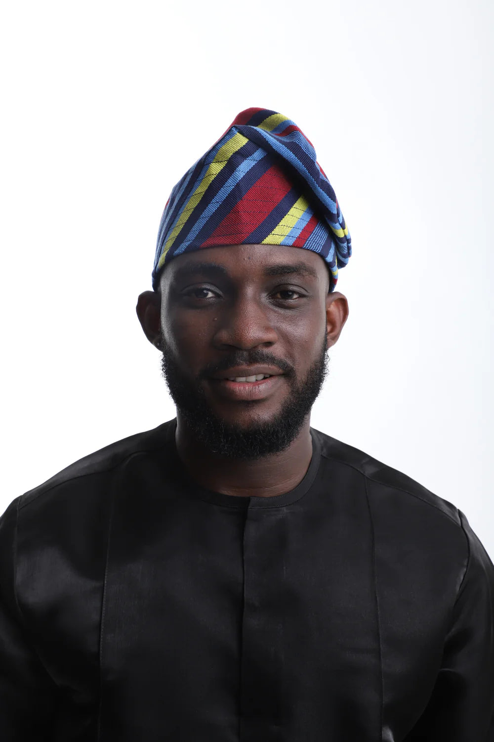 Aso-Oke Fila Cap- Heritage Stripe