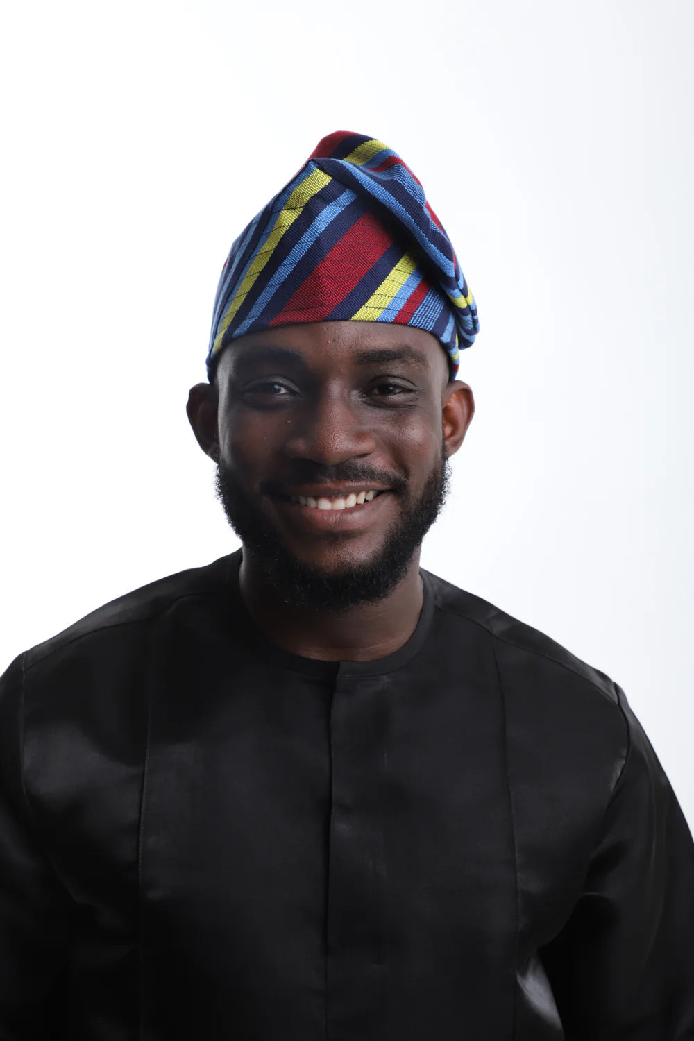 Aso-Oke Fila Cap- Heritage Stripe