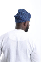 Aso-Oke Fila Cap- Royal Blue
