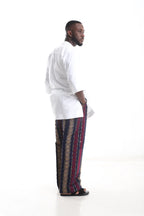 The Diba Set- Aso-Oke Pants & White Tunic
