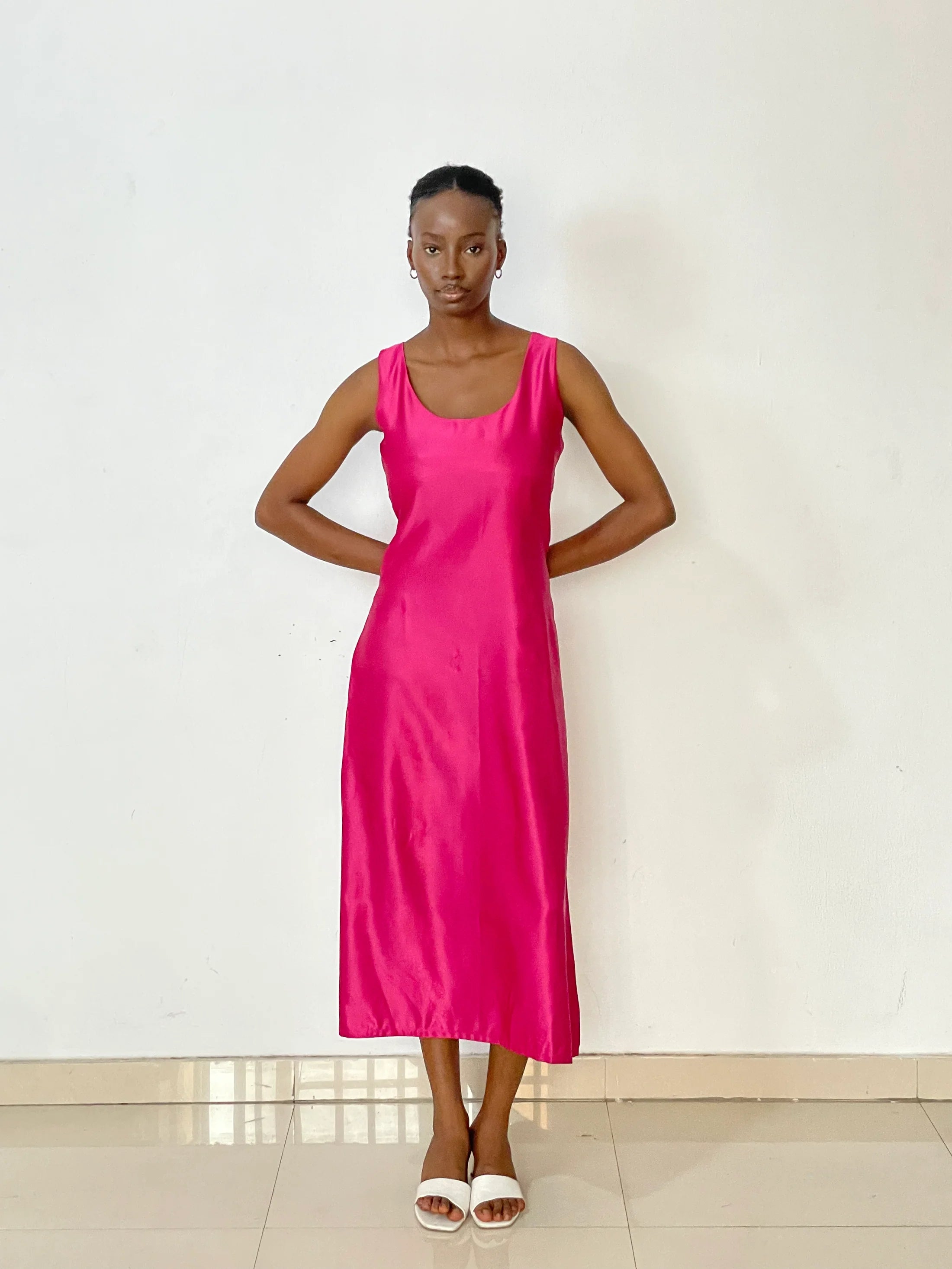 Mari Peach Bubu - With Fushsia Inner Slip