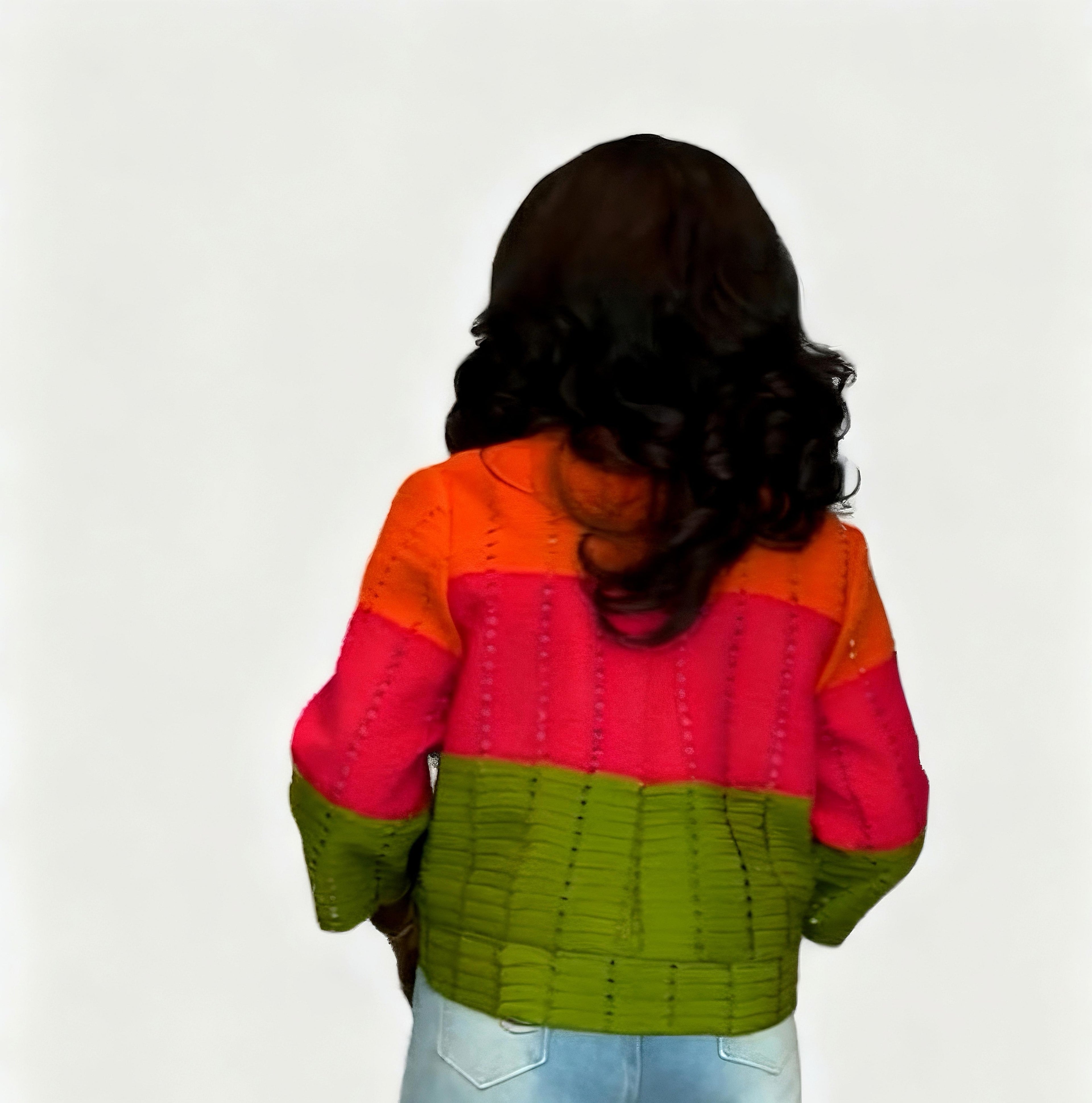 Jawu Mixed Print Jacket- ORG