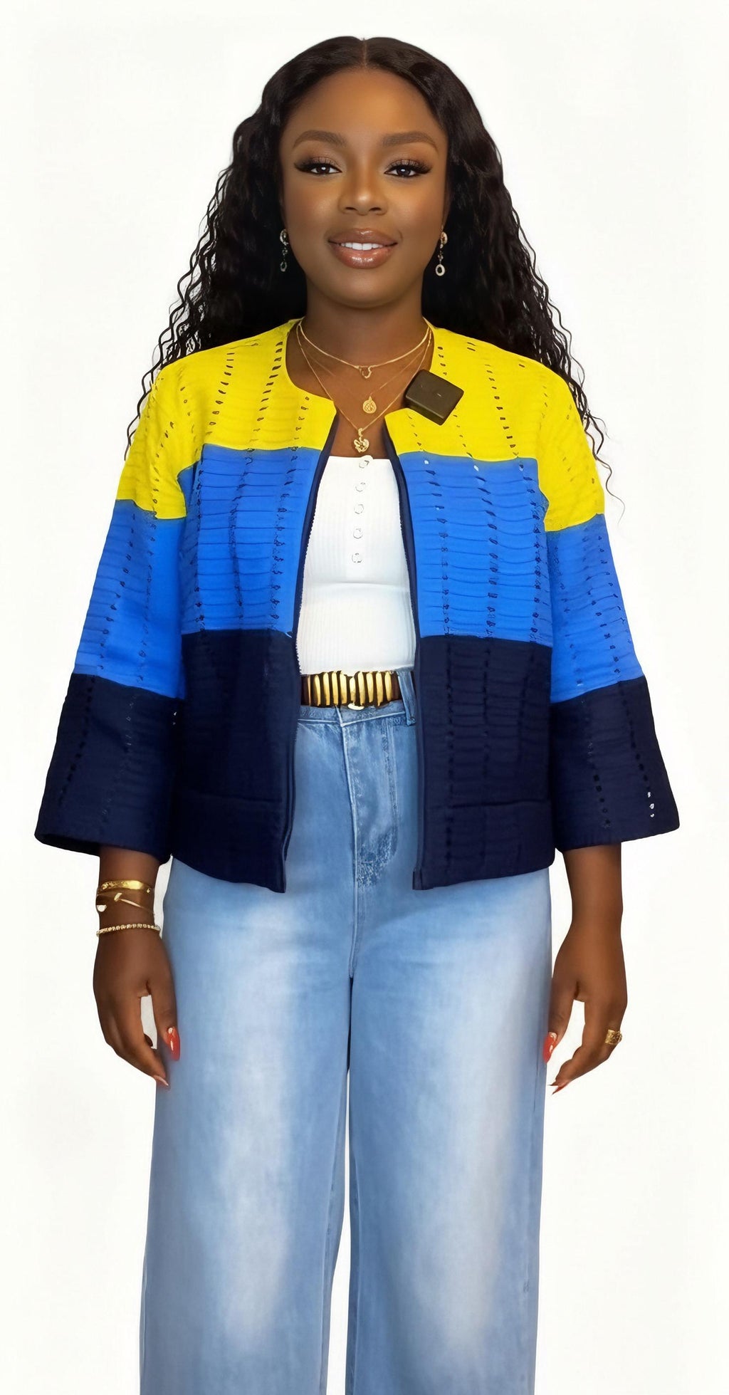 Jawu Mixed Print Jacket- YBB