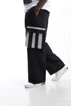 Linen and Asoke Cargo Pants- Black