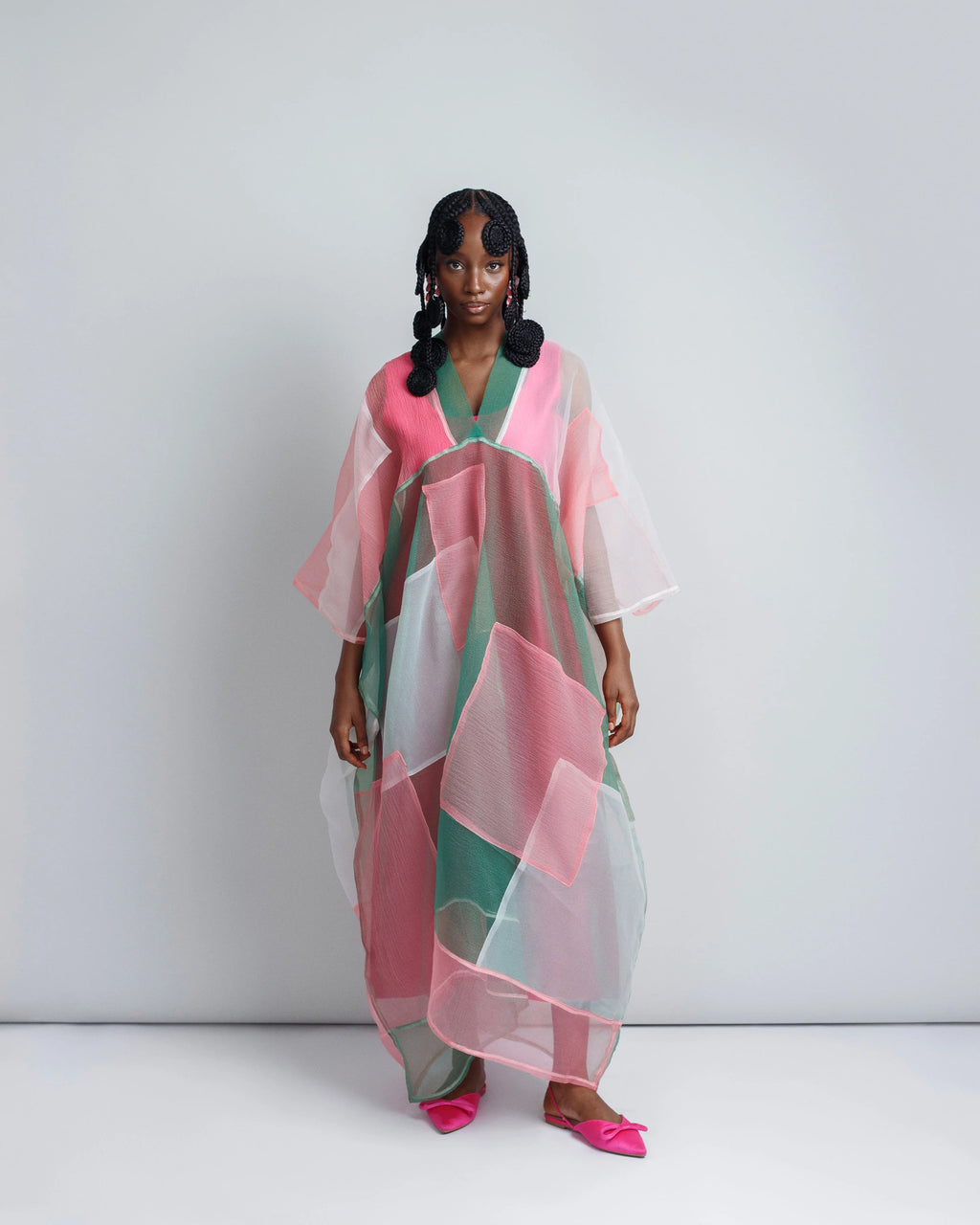 Mari Peach Bubu - With Fushsia Inner Slip