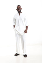 Kaftan Outfit Set - Minimalist Ivory